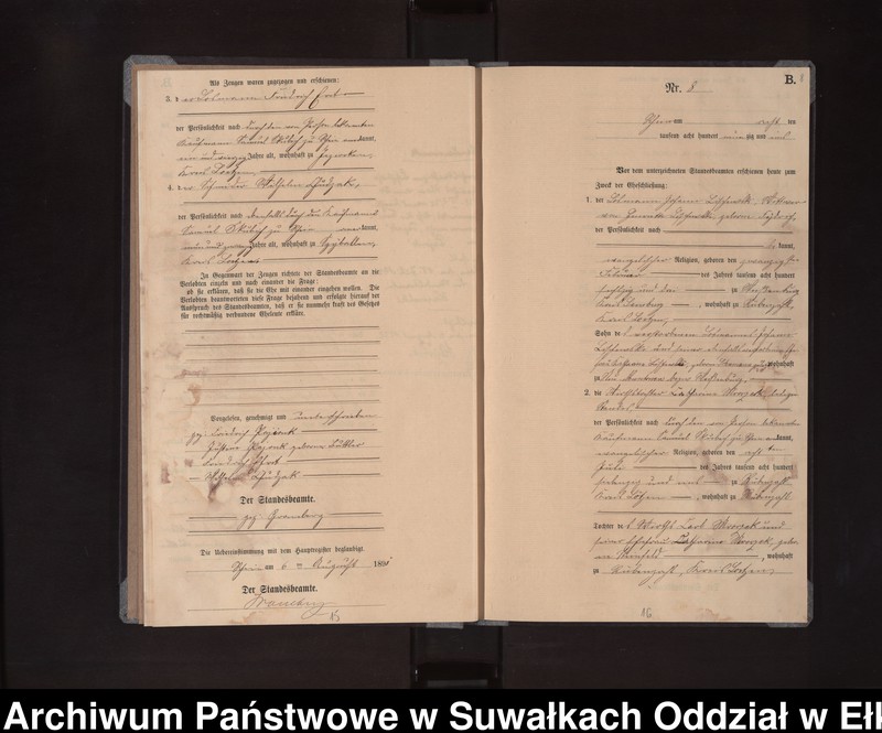 image.from.unit.number "Heiraths-Neben-Register des Königlichen Preussischen Standes-Amtes Orlen Kreis Loetzen"