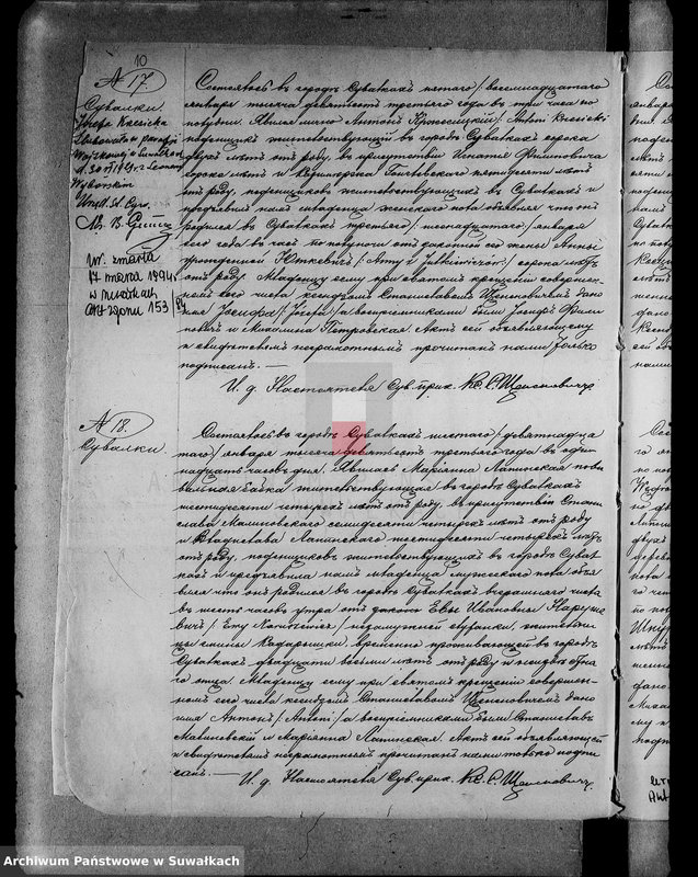 image.from.unit.number "[Księga akt urodzeń wyznania rzymskokatolickiego parafii w Suwałkach 1903 r.]"