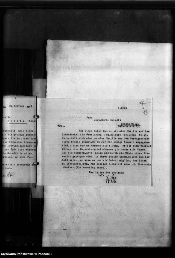 Obraz 18 z jednostki "Uhr mit der Gravierung Johann Schmidt - Graudenz (Grudziądz)"