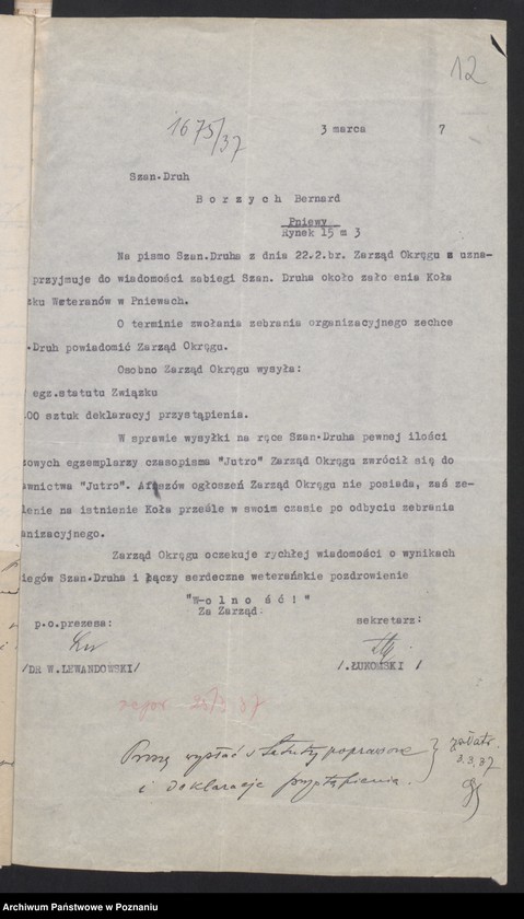 Obraz 17 z jednostki "Szamotuły - akta delegata powiatowego."