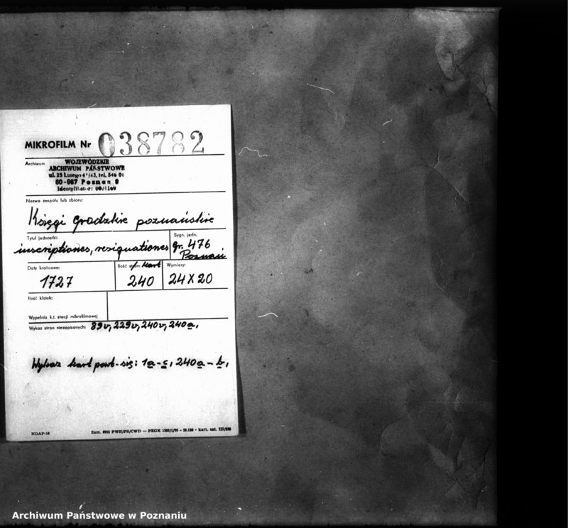 Obraz 2 z jednostki "Inscriptiones, resignationes [protocollon]"