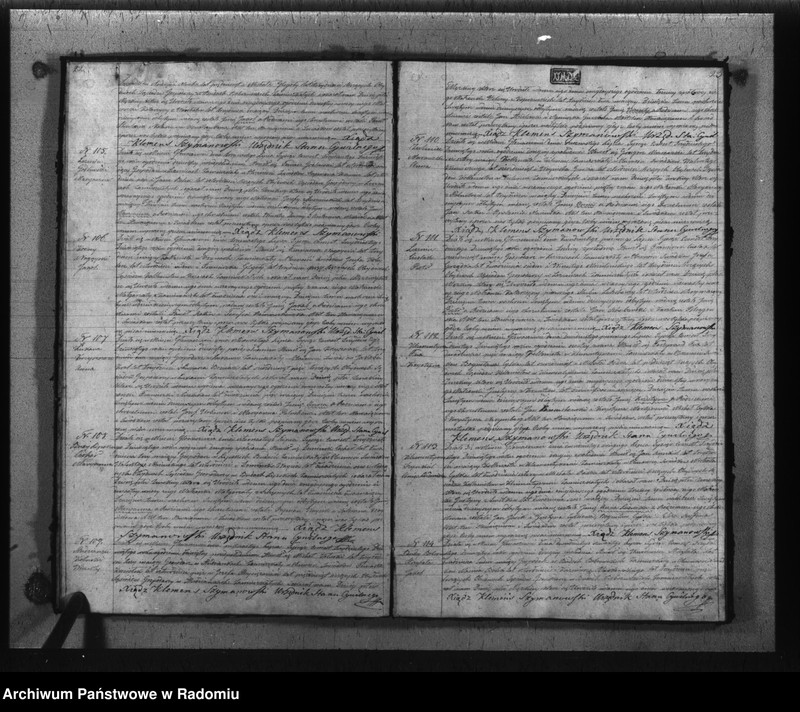 image.from.unit.number "Akta urodzonych, małzeństwa i zeyścia gminy i parafii Głowaczewskiwy w roku 1839"