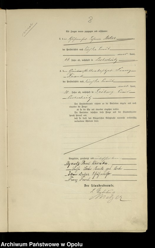 image.from.unit.number "Heiraths-Haupt-Register Standesamts Leobschütz pro 1904"