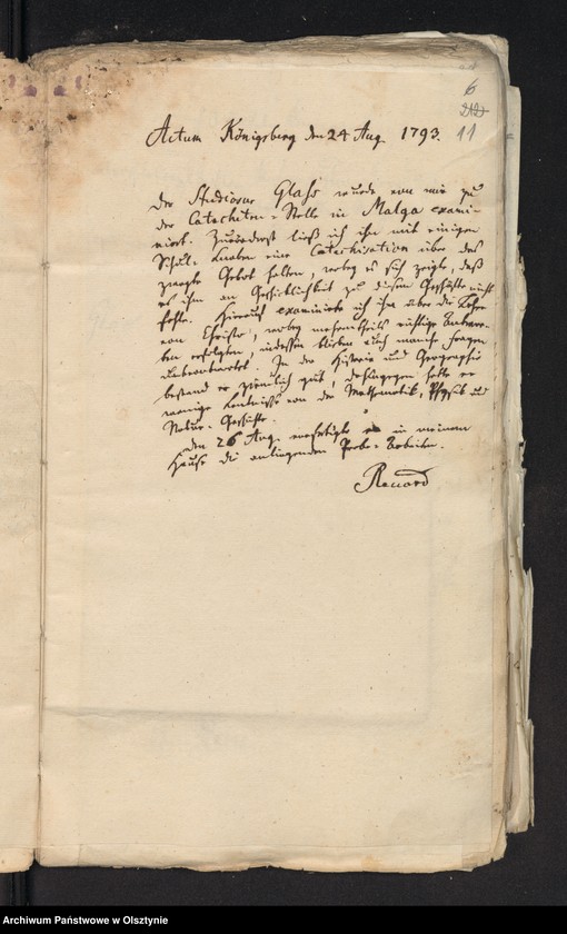 image.from.unit.number "Acta des Etats-Ministeriums zu Königsberg [Królewiec]. Die Catecheten Stelle in Malga [Małga]. Wegen der in Vorschlag gebrachten Einziehung"