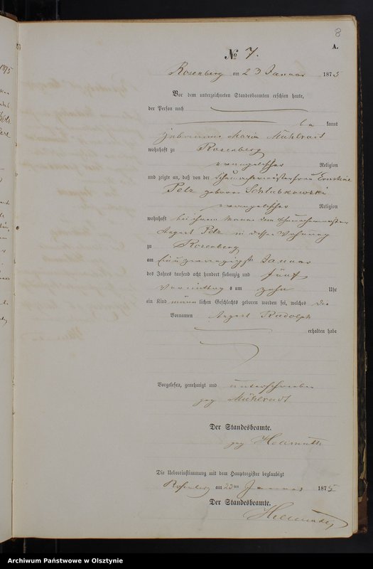 Obraz 10 z jednostki "Geburts-Neben-Register Nr 1 - 121"