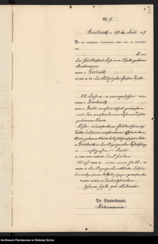 Obraz 11 z jednostki "Sterbe-Haupt-Register"
