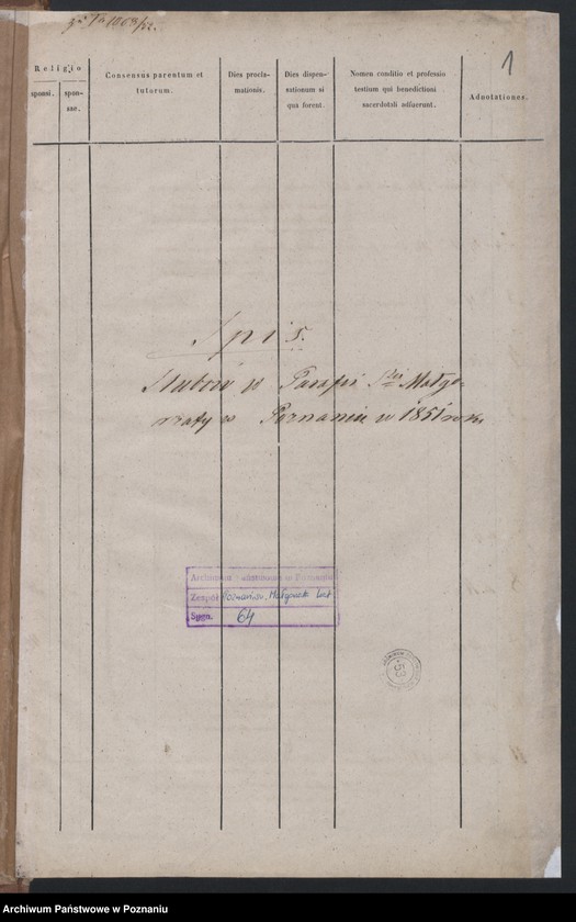 Obraz 3 z jednostki "Spis małżeństw"