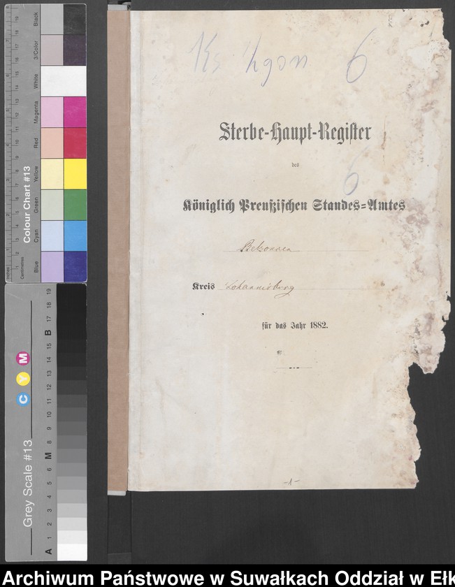 image.from.unit.number "Sterbe-Haupt-Register des Königlich Preussischen Standes-Amtes Belzonzen Kreis Johannisburg"