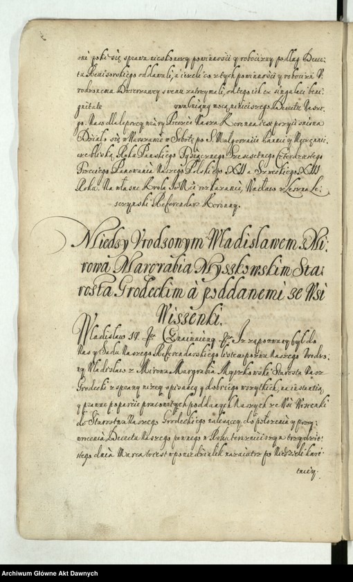 image.from.unit.number ""Dekreta referendarskie za urzędu wielebnego księdza Wacława z Leszna Leszczyńskiego referendarza koronnego, proboszcza płockiego, łęczyckiego, kanonika krakowskiego. Między starostami i dzierżawcami dóbr królewskich a poddanymi. Ab anno Dni 1643 ad annum 1645 ferowane"."