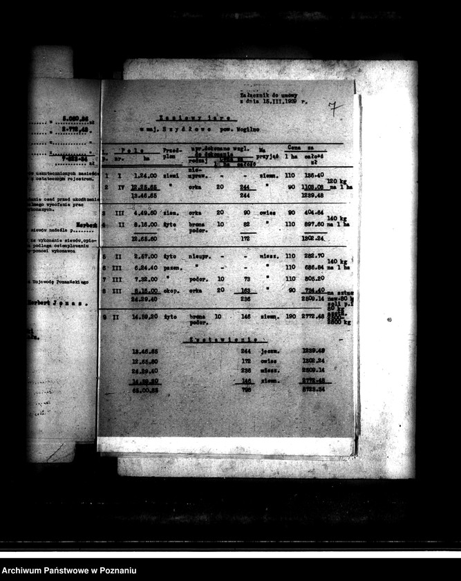 Obraz 11 z jednostki "Administracja przejściowa majątku Szydłowo powiatu mogileńskiego"