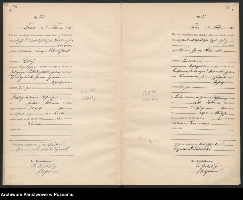 Obraz 19 z jednostki "Księga miejscowa urodzeń"