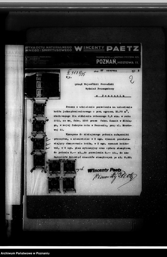 Obraz 6 z jednostki "Fabryka octu Wincenty Paetz Poznań ul. Mostowa 11 nr woj. 6721"