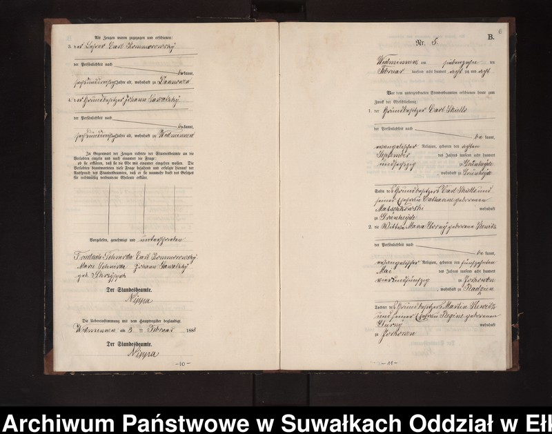 image.from.unit.number "Heiraths-Neben-Register des Preussischen Standes-Amtes Widminnen Kreis Loetzen"