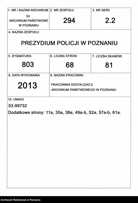 Obraz 1 z jednostki "A. betr. Johann Bolesław von Karśnicki zu Roszkówko"