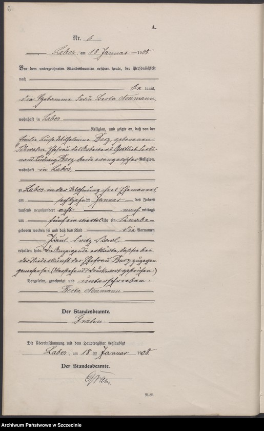 Obraz 9 z jednostki "Geburtsregister"