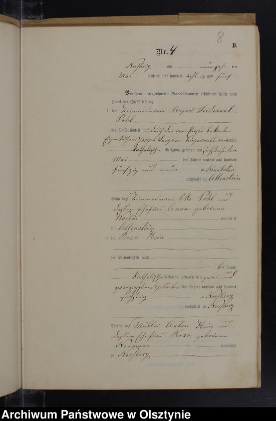 Obraz 10 z jednostki "Heiraths-Neben-Register Nr 1 - 15"