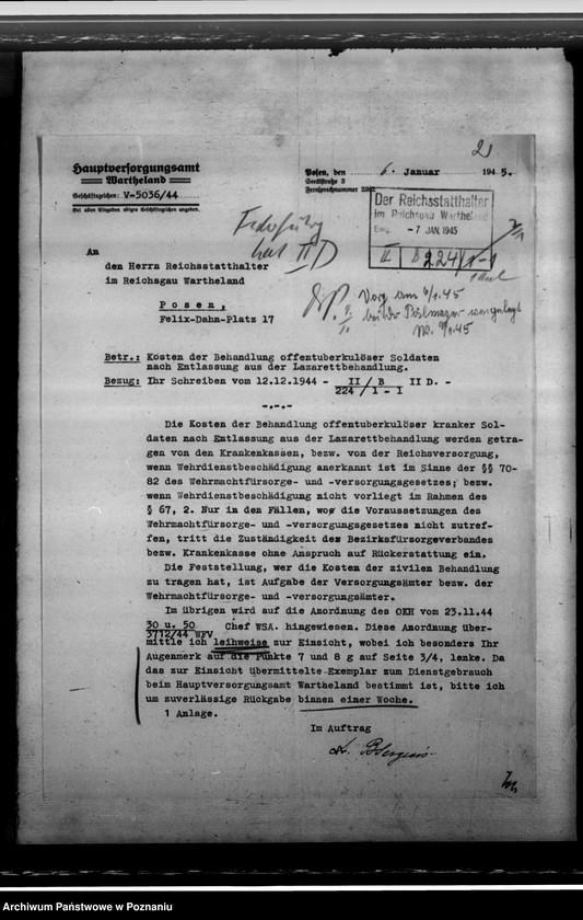 Obraz 6 z jednostki "Leczenie żołnierzy chorych na gruźlicę po ich zwolnieniu ze szpitala"