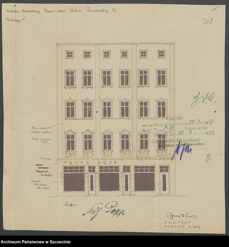 image.from.collection.number "Architektura Szczecina - akta nadzoru budowlanego111"