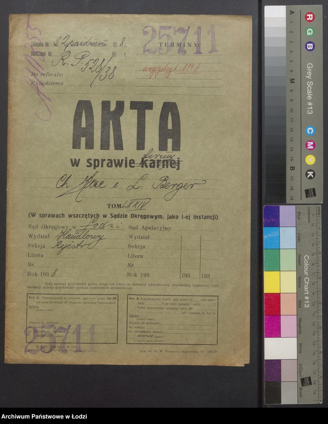 Obraz 2 z jednostki "Chaskiel Kon vel Kac, Lajbus Berger- sprzedaż przędzy"