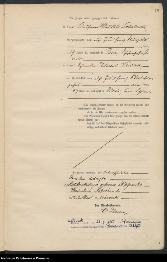 Obraz 20 z jednostki "Księga miejscowa małżeństw tom III [Rejestr główny małżeństw]"