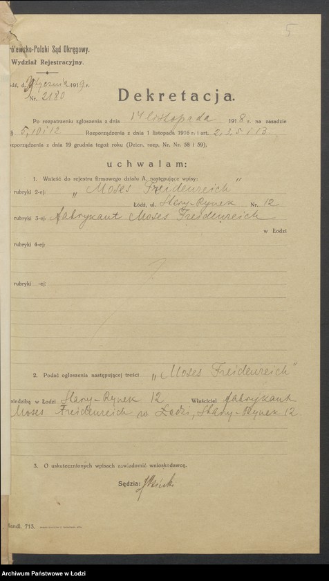 Obraz 7 z jednostki "Moses Freidenreich- fabryka cukierków"