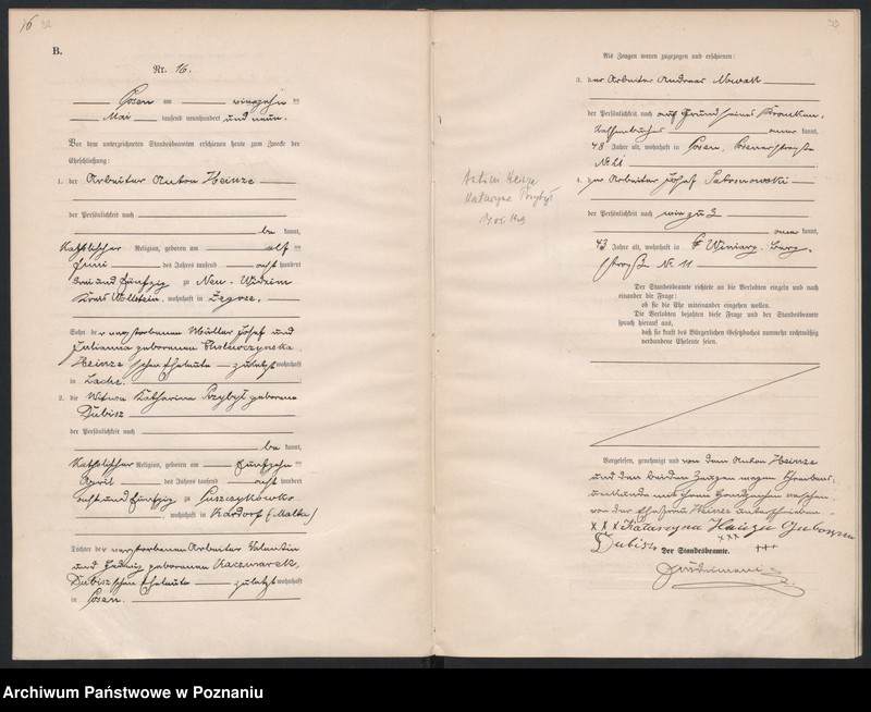 Obraz 18 z jednostki "Księga miejscowa małżeństw [Rejestr główny małżeństw]"