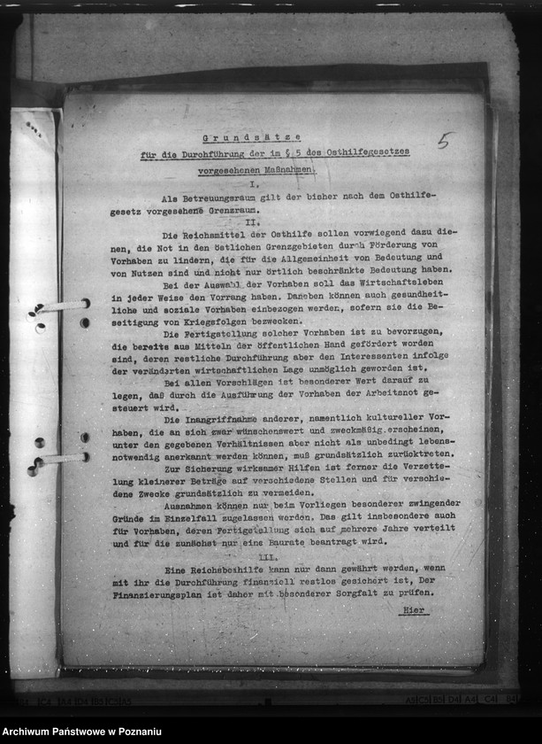 Obraz 9 z jednostki "Zarządzenia i sprawozdania w sprawie wykorzystania kredytów na umocnienie niemczyzny nad granicami państwa"