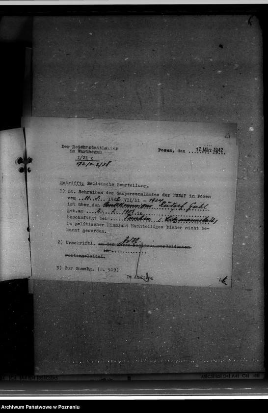 Obraz 8 z jednostki "Politische Beurteilungen der Angestellten"