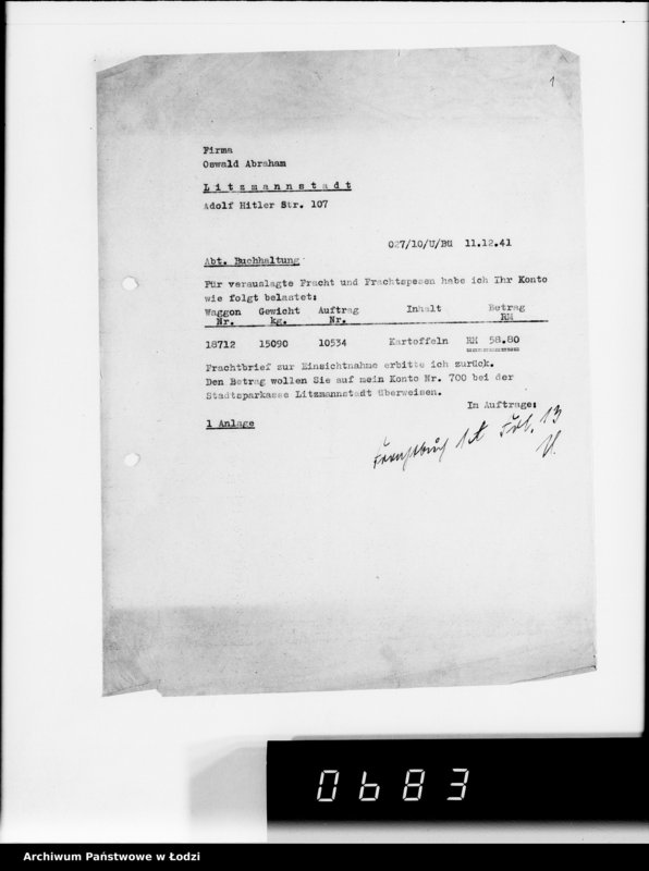 Obraz 5 z jednostki "Frachten Belastungen"