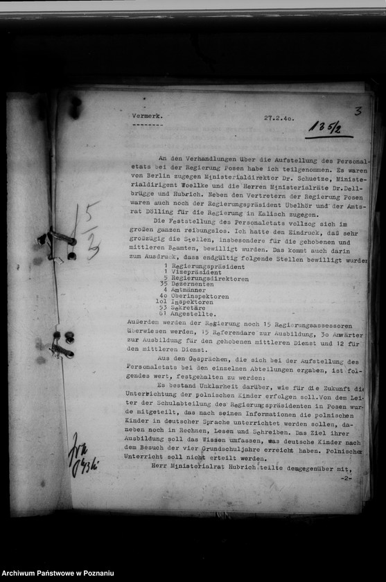 Obraz 7 z jednostki "Zuweisung von Beamten und deren Besoldung"