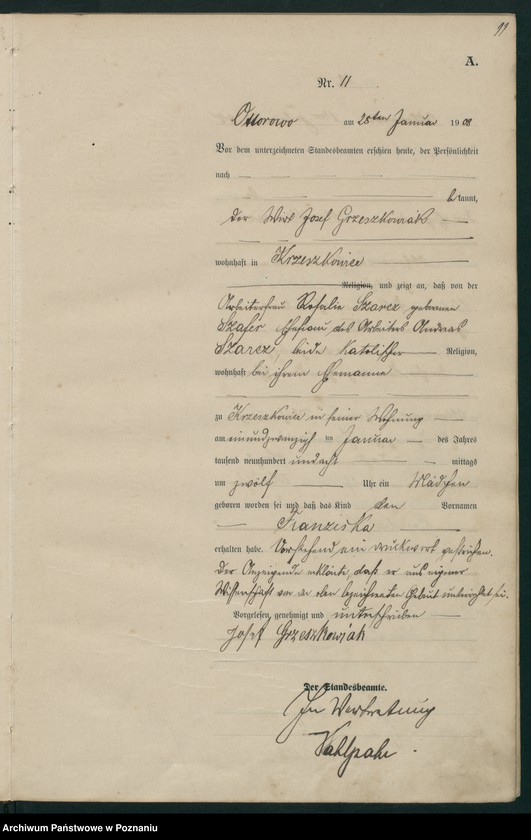 Obraz 14 z jednostki "Geburts-Haupt-Register"