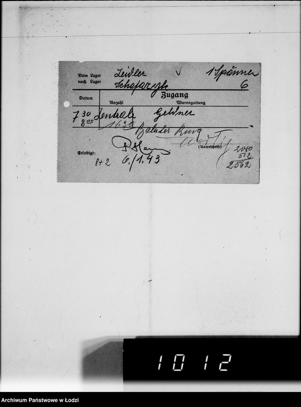 Obraz 10 z jednostki "Hermann Zeidler [rachunki za usługi transportowe dla Getta]"