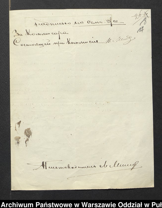 image.from.unit.number "O urządzaniu chłopów byłej rządowej własności Niegówiec, wchodzących w skład byłej ekonomi Brok, gm.Orło"