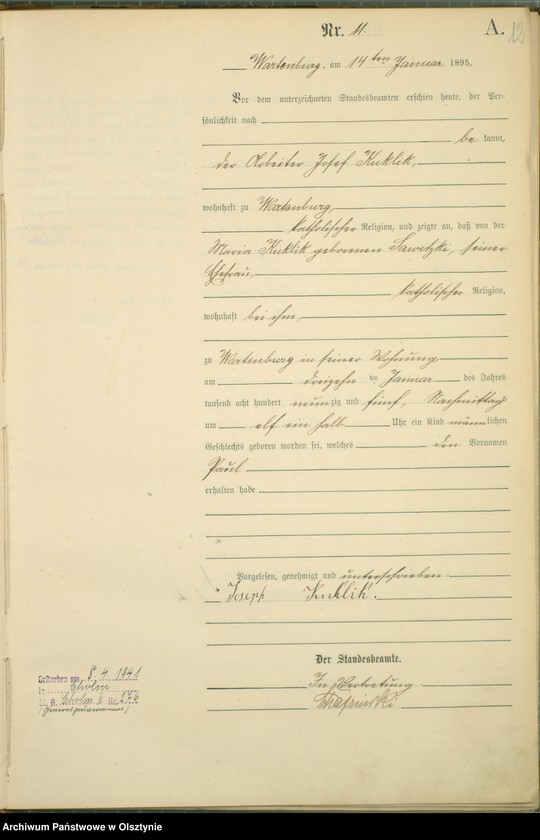 image.from.unit.number "Geburts-Haupt-Register Nr 1 - 227"