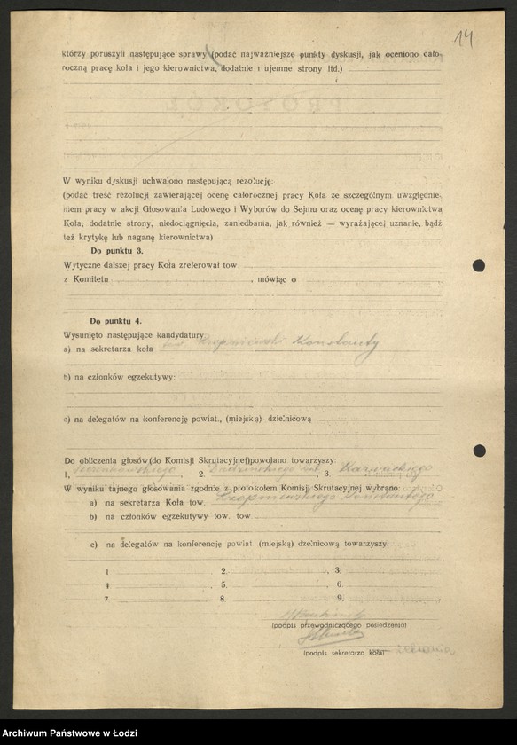 Obraz 15 z jednostki "Protokoły wyborcze kandydatów na konferencję dzielnicową"