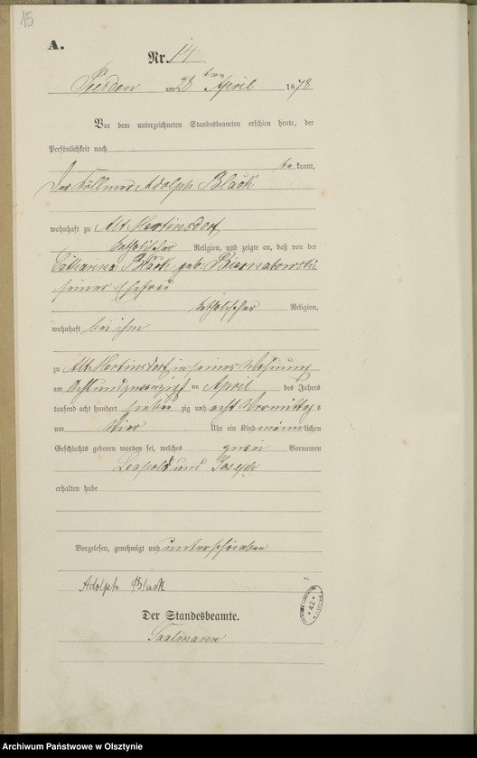 image.from.unit.number "Geburts-Haupt-Register Nr 1 - 65"