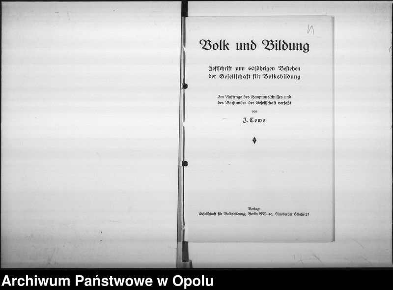 Obraz 9 z jednostki "Magistrats Oppeln. Betrifft: Gesellschaft für Volksbildung"