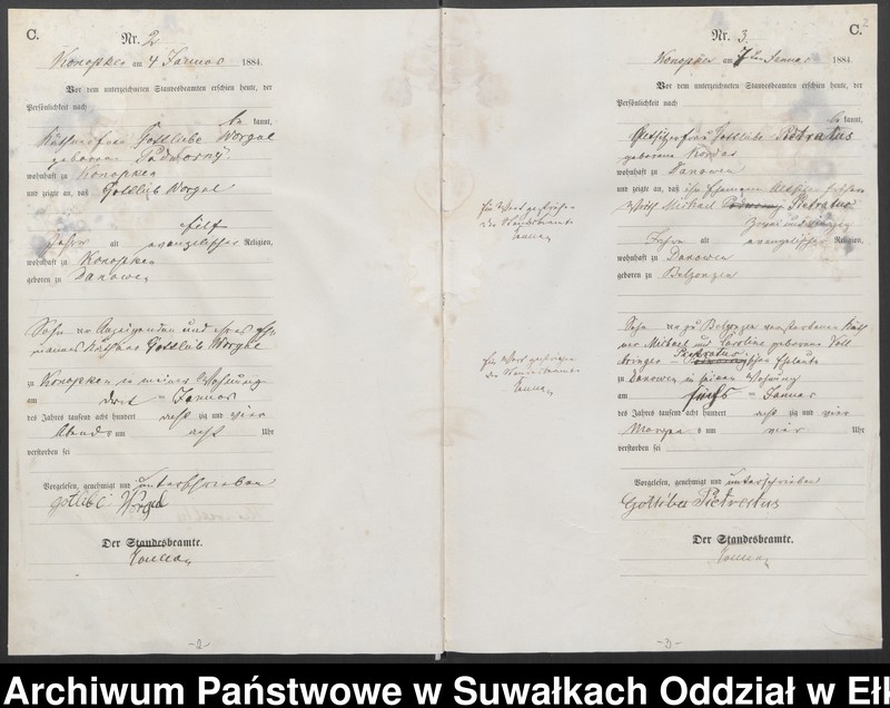 image.from.unit.number "[Sterbe-Haupt-Register des Königlich Preussischen Standes-Amtes Belzonzen Kreis Johannisburg]"