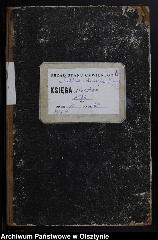 image.from.unit.number "Geburts-Haupt-Register Nr 1 - 45"