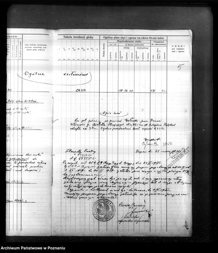 Obraz 9 z jednostki "Program urządzenia gospodarstwa leśnego dla lasu Michała Strojnego w gminie Gołuski powiat poznański 1929-1939"