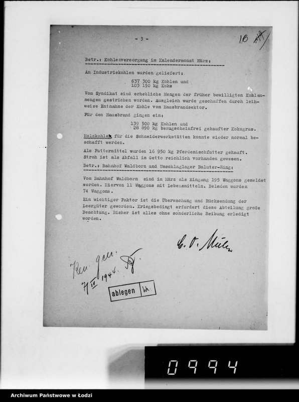 Obraz 20 z jednostki "Monatsberichte [Wydziałów G.V. Plan rozmieszczenia zakładów przemysłowych w Getcie według liczby robotników]"