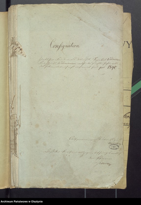 image.from.unit.number "Consignation des Kirchspiels Widminnen"