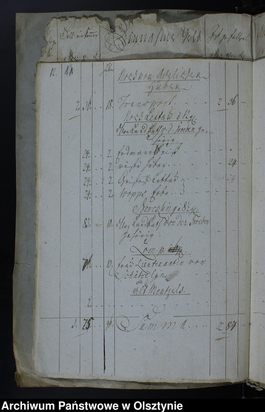 image.from.unit.number "Jahr Kirchen Rechnung der Waltersdorfschen Kirche aller Einnahme und Ausgabe wie auch Bau-Rechnung"