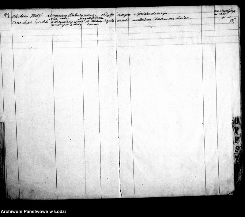 Obraz 12 z jednostki "Kontrolla niższego stopnia wojskowych za czasowymi świadectwami w mieście Łodzi przebywających w roku 1859 założona"
