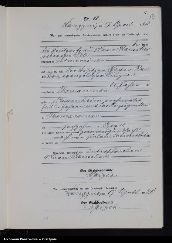 image.from.unit.number "Sterbe-Neben-Register Nr 1 - 27"