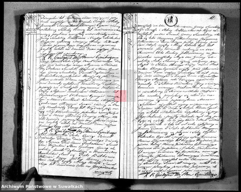 image.from.unit.number "Akta zaślubionych gminy suwalskiey od dina 1 stycznia do dnia ostatniego grudnia 1821 roku"