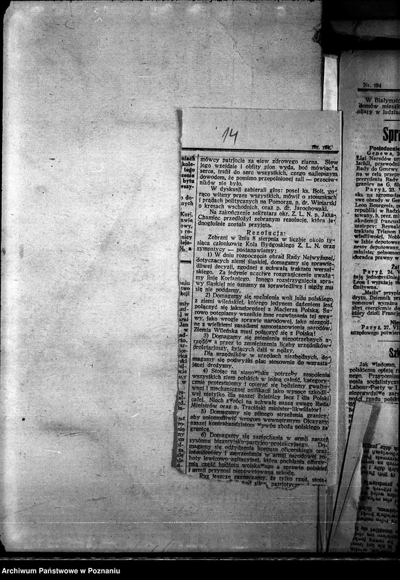 Obraz 18 z jednostki "Sprawy szczegółowo-administracyjne Prasa"