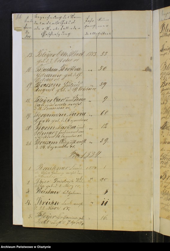 image.from.unit.number "Alphabetisches Register zur Auffindung der eingetragenen Standes-Acte in den Standes-Registern"