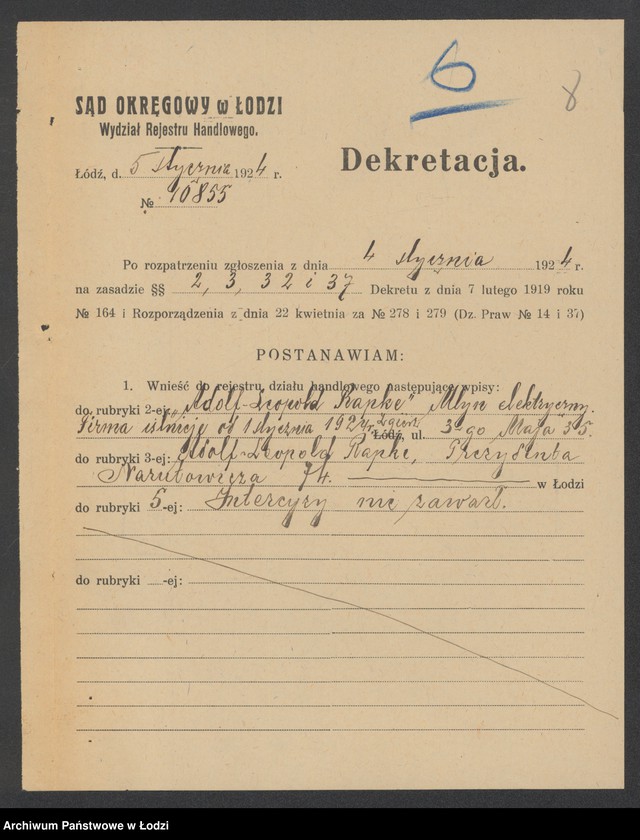 Obraz 10 z jednostki "Adolf Leopold Rapke – młyn elektryczny"