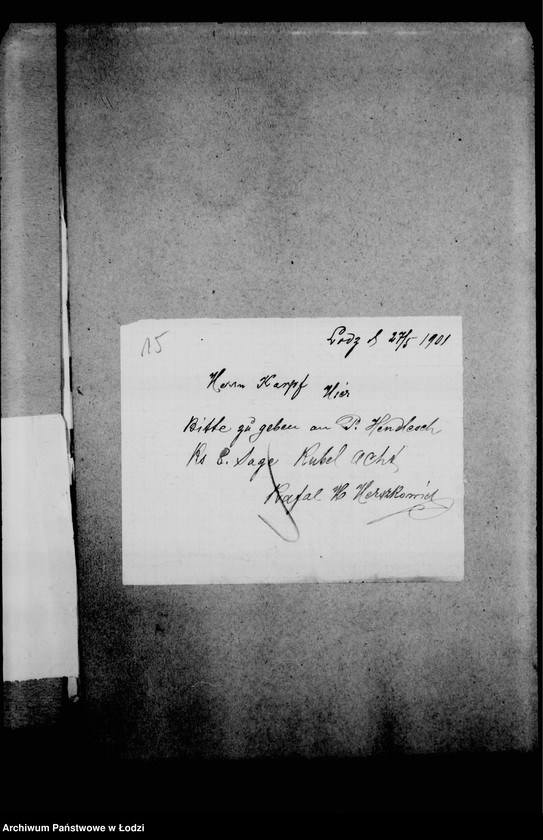 Obraz 19 z jednostki "Akta dotyczące zapisu R. H. Herszkowicza"